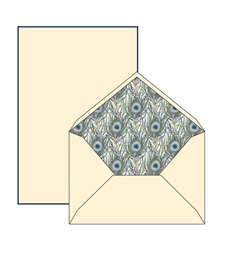 Brevpapir "Peacock" 10/10, 16 x 21,5 cm