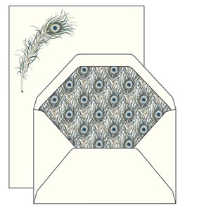 Brevpapir "Peacock" 10/10, 17 x 23 cm