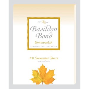 "Basildon Bond Watermarked" Brevpapir-blokk Champagne 40 ark