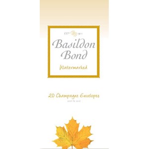"Basildon Bond Watermarked", Konvolutter Champagne 20 stk