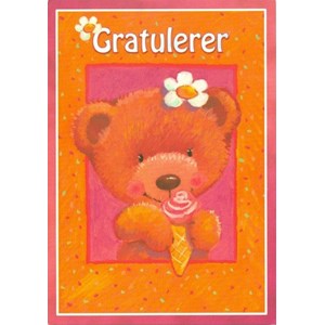 Enklekort, Gratulerer, Bamse