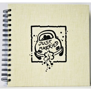 Fotoalbum "Just Married", Spiral m/sorte sid