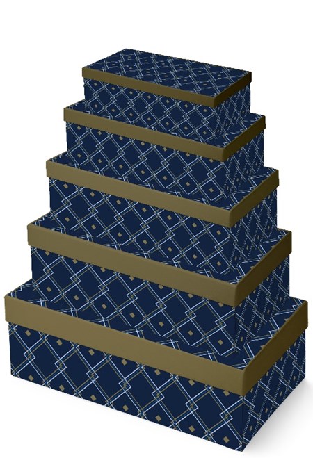 "Geometric Male" Rektangulært eskesett (5)