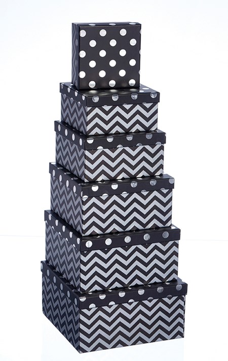 "Black With Silver Spots" Gaveesker kvadratiske (6)