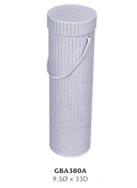 "Silver Floral & Stripe Glitter", Flaskeboks