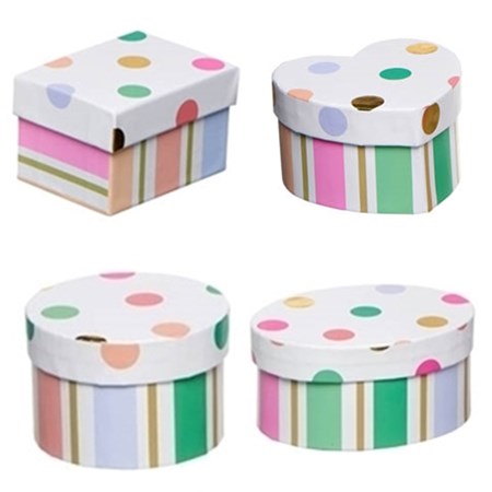 "Multi Stripe and Spot" Gaveesker 4 assorterte