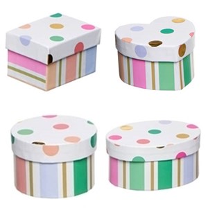 "Multi Stripe and Spot" Gaveesker 4 assorterte