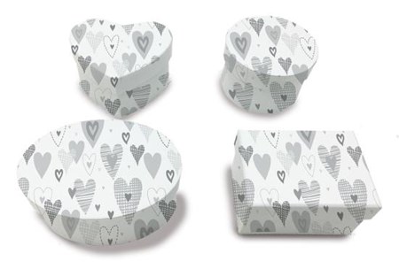 "Wedding Hearts" Gaveesker 4 assorterte