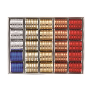 Gavebånd "Gold Stripe ass.", 10mm x 10m, (25)