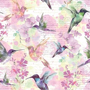 Gavepapir "Hummingbird" 1,5 meter x 70 cm (12)