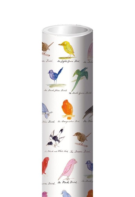 Gavepapir "Birds - Edward Lear" 3 meter x 70 cm (12)
