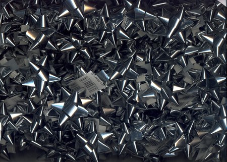 Rosett, "Metallic", Sølv, 65 mm i diameter, 100 stk i esken