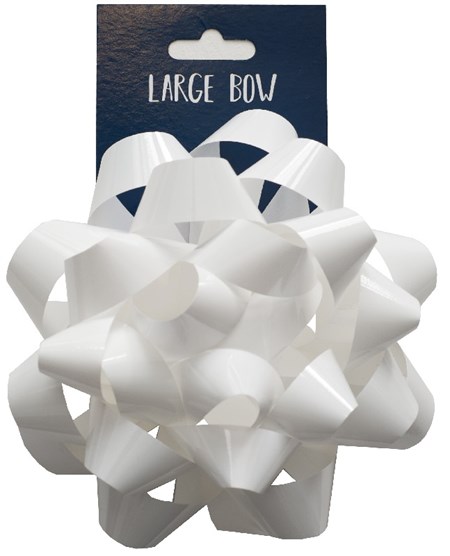 "White" Stor rosett, 15 cm (pakning 12 stk)