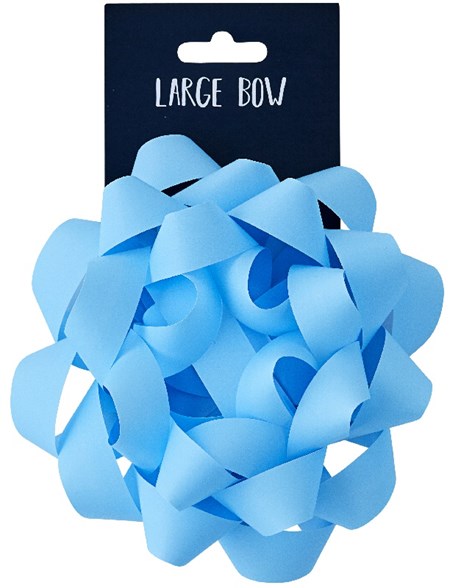 "Light Blue" Stor rosett, 15 cm (pakning 12 stk)