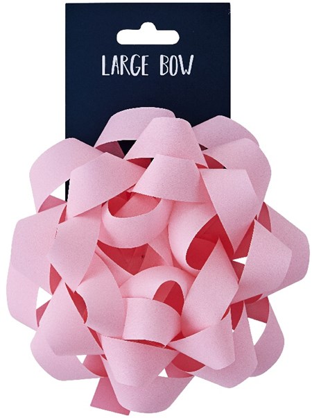 "Light Pink" Stor rosett, 15 cm (pakning 12 stk)