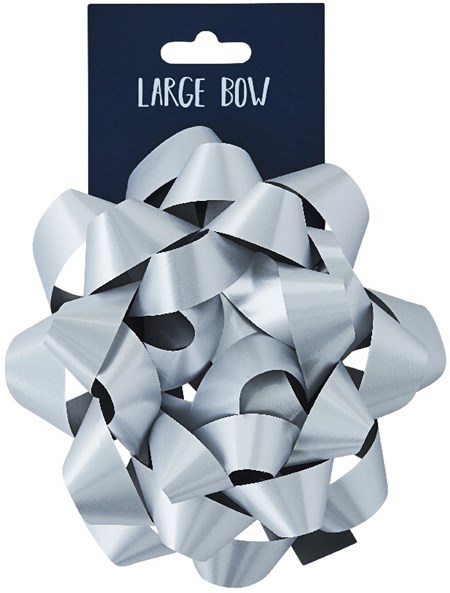 "Silver" Stor rosett, 15 cm (pakning 12 stk)