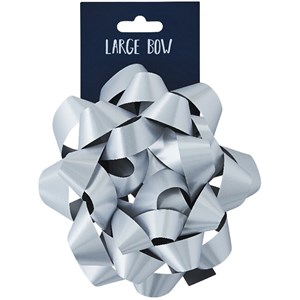 "Silver" Stor rosett, 15 cm (pakning 12 stk)