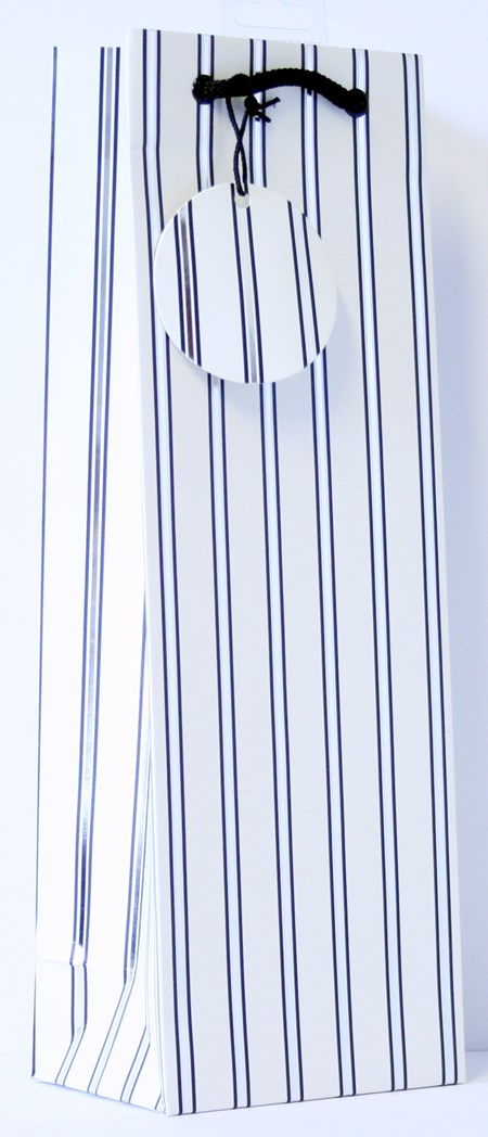 "Chic Stripe", Flaskepose hvit