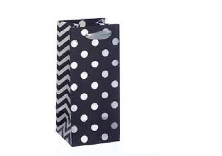 "Black With Silver Foil Spots" Flaskepose