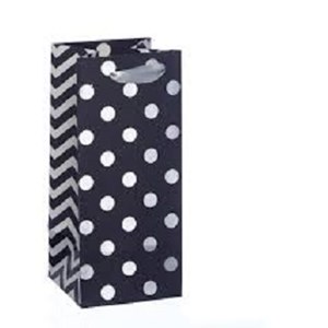 "Black With Silver Foil Spots" Flaskepose