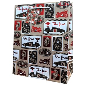 "Vintage Plane, Cars and Music" Gavepose large, 4 assortert
