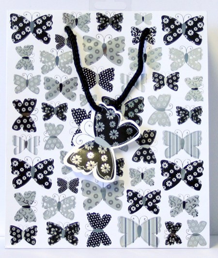 "Butterflies Black/White" Gavepose medium