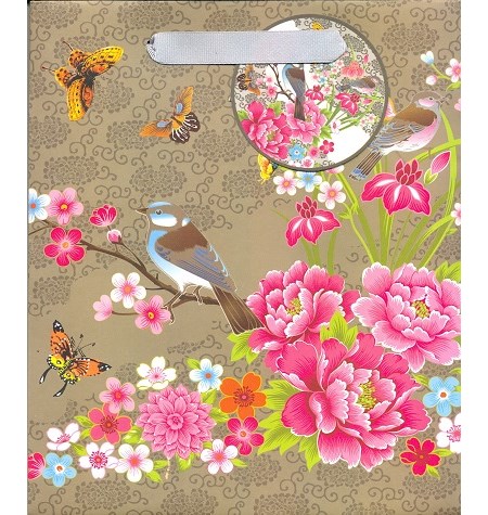 "Coffee Flower & Bird" Gavepose medium