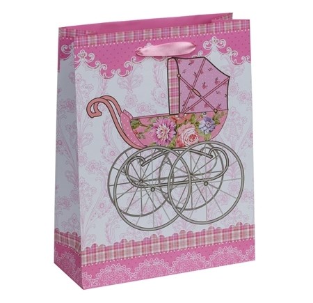 "Pink Pram", Gavepose medium