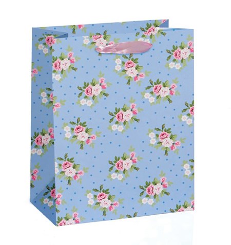 "Blue Floral" Gavepose medium