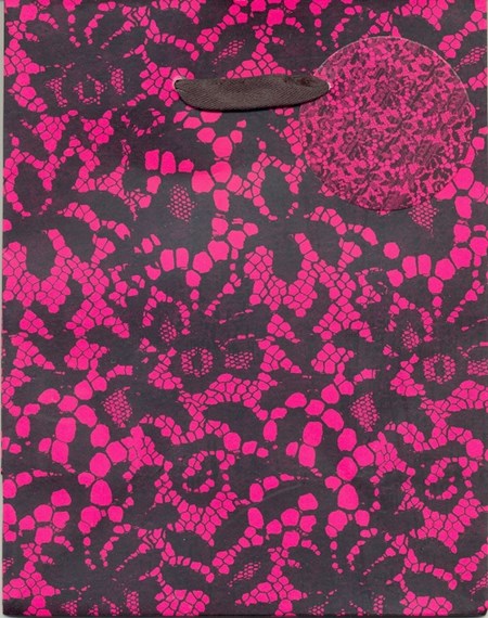 "Cerise Pink & Black Lace", Gavepose small