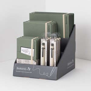 "Bookaroo Notebook & Pen Display Fern & Cream