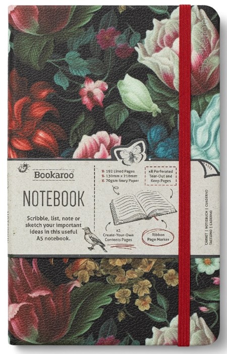 "Dark Floral" Bookaroo A5 Journal