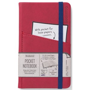 "Bookaroo A6 Pocket Notebook Journal" Dark Red