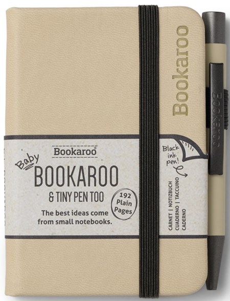 "Bookaroo - A7 Baby Notebook & Pen - Cream"