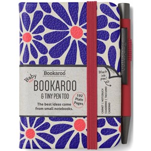 "Bookaroo - A7 Baby Notebook & Pen - Pink & Purple - Daisy"