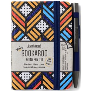 "Bookaroo - A7 Baby Notebook & Pen - Navy & Yellow - Geo"