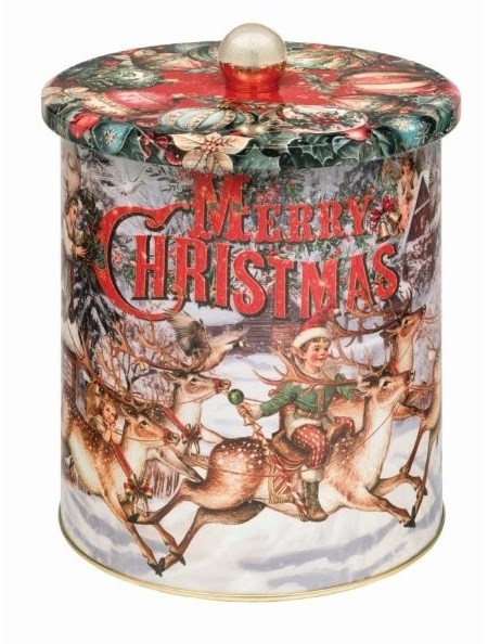 "Vintage Christmas" Medium Bisquit Barrel
