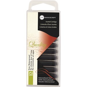 "Calligraphy Fountain Pen Ink", 12 assorterte blekkpatroner