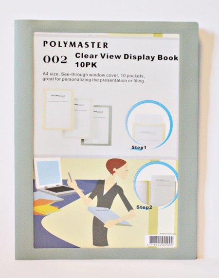 Clear View Display Book, 2 ass farger