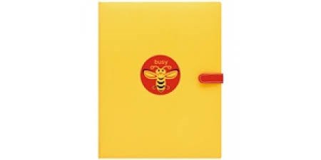 Konferansemappe, "Busy Bee", gul farge