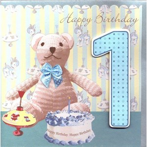 Tallkort, 1 år, Gutt