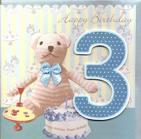 Tallkort, 3 år, Gutt