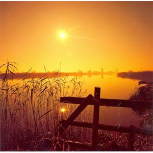 Hazy Sunrise over River Bure