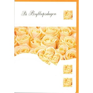 På Bryllupsdagen, orange roser