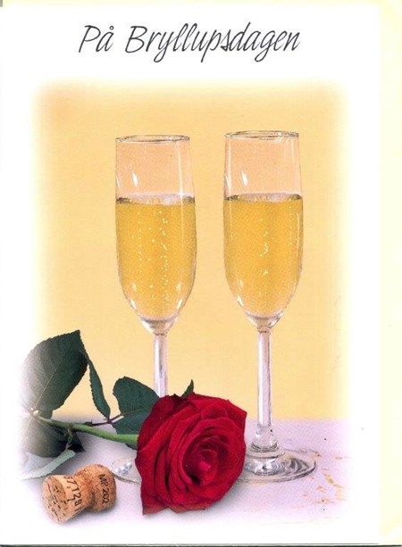 På Bryllupsdagen, Champagneglass og rose