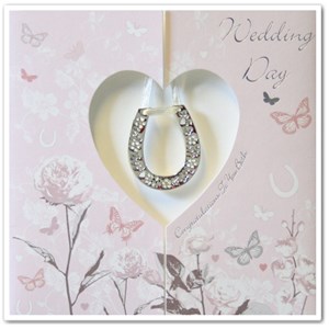 "Wedding Day" Pink, Hestesko i sølvplett