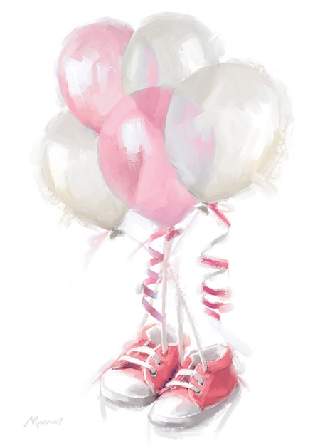"Pink Booties" dobbelt kort