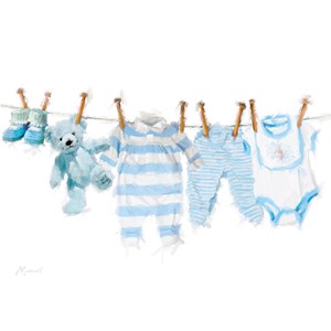 "Baby Washing Line (Blue)