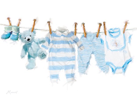 "Baby Washing Line (Blue)