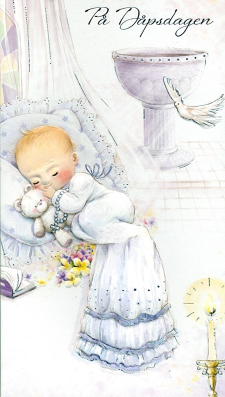 "På Dåpsdagen" Gutt, dobbelt kort EAN7330324100005